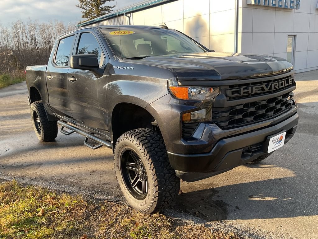 2024 Chevrolet Silverado 1500 WT in Dark Ash Metallic — front three-quarter view