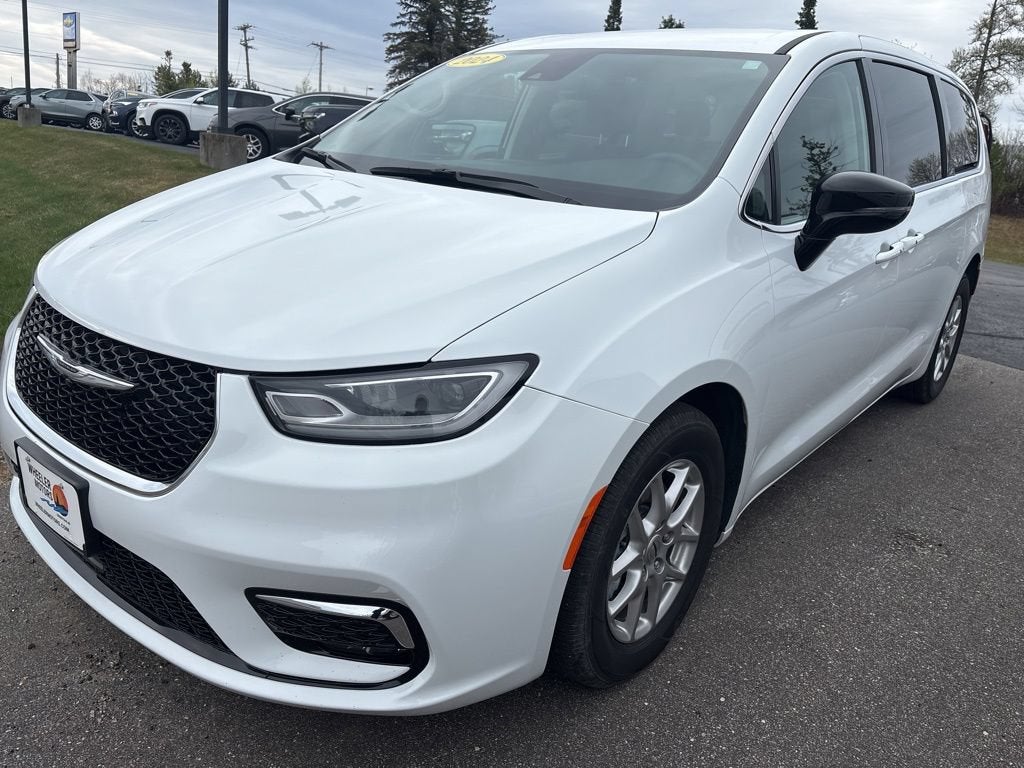 2024 Chrysler Pacifica Touring L in White — front three-quarter view