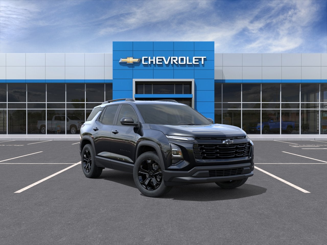 2027 Chevrolet Equinox AWD LT in Mosaic Black Metallic — front three-quarter view