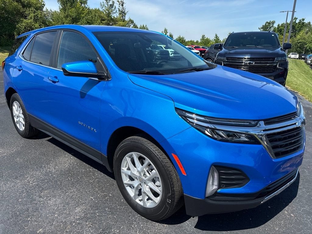 2024 Chevrolet Equinox LT in Riptide Blue Metallic — front three-quarter view