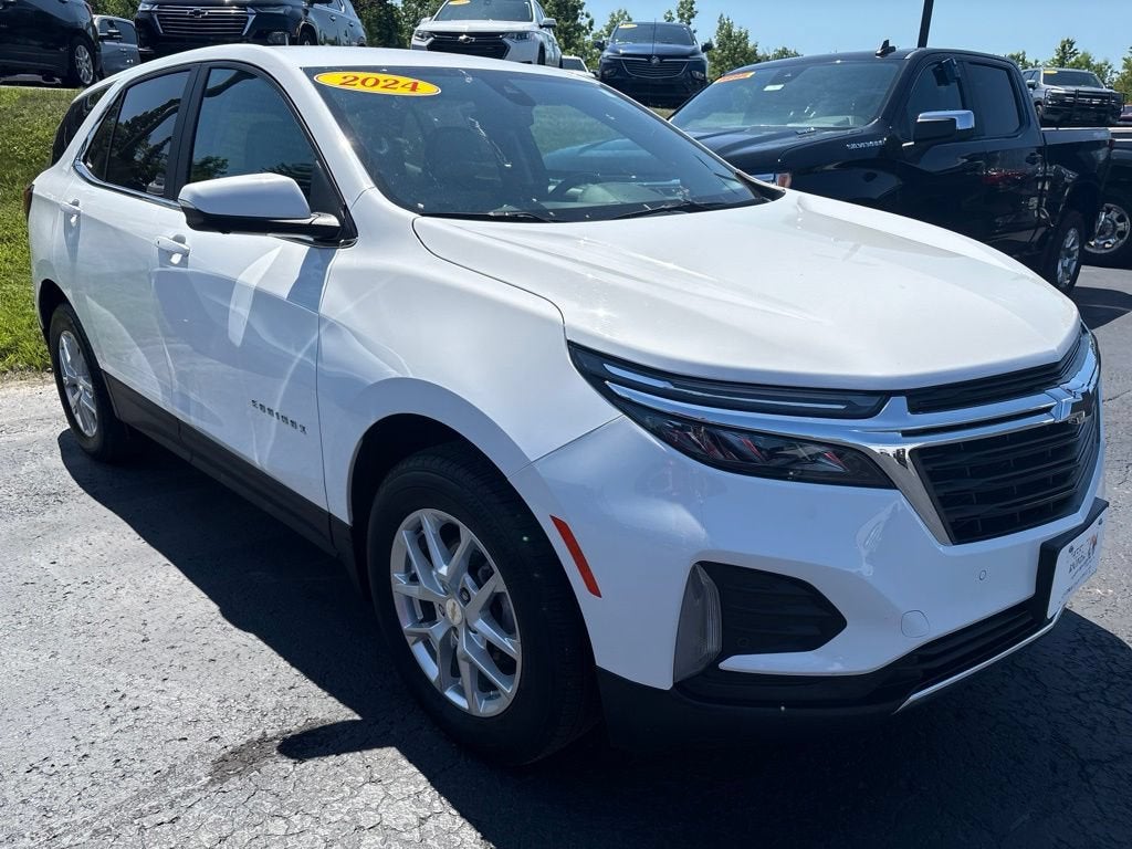 2024 Chevrolet Equinox LT in Summit White — front three-quarter view