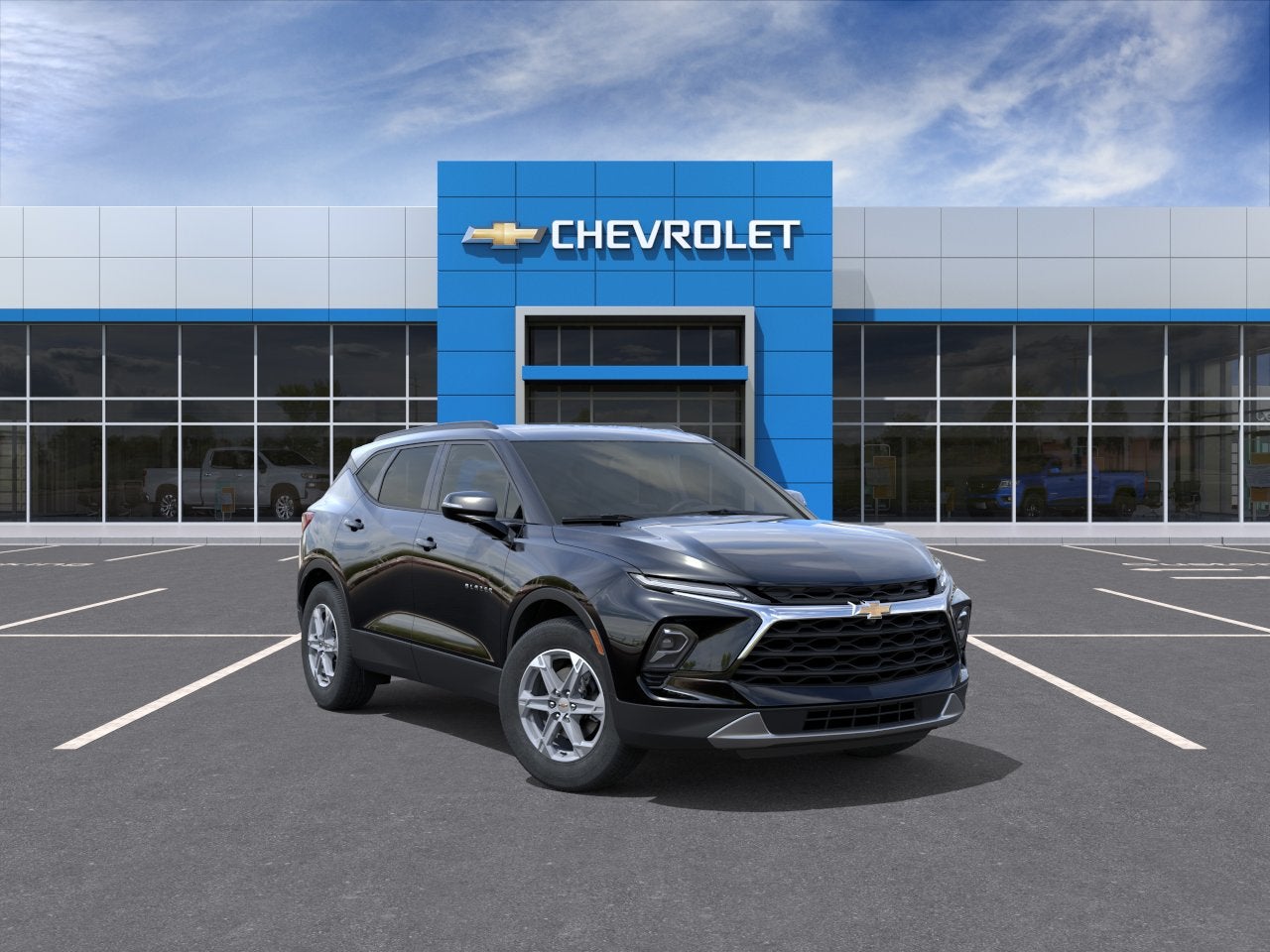 2026 Chevrolet Blazer 3LT in Black — front three-quarter view