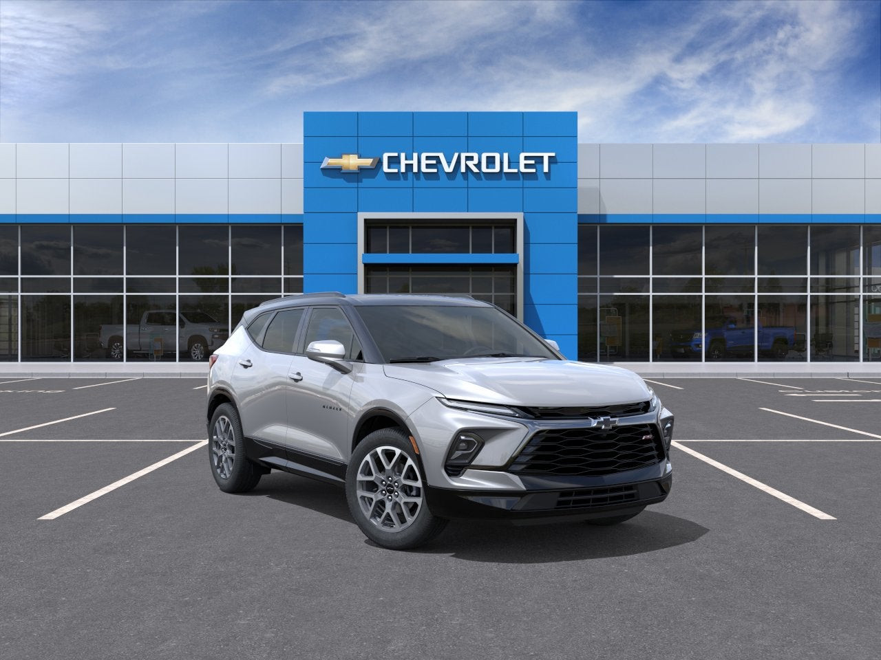 2026 Chevrolet Blazer RS in Sterling Gray Metallic — front three-quarter view