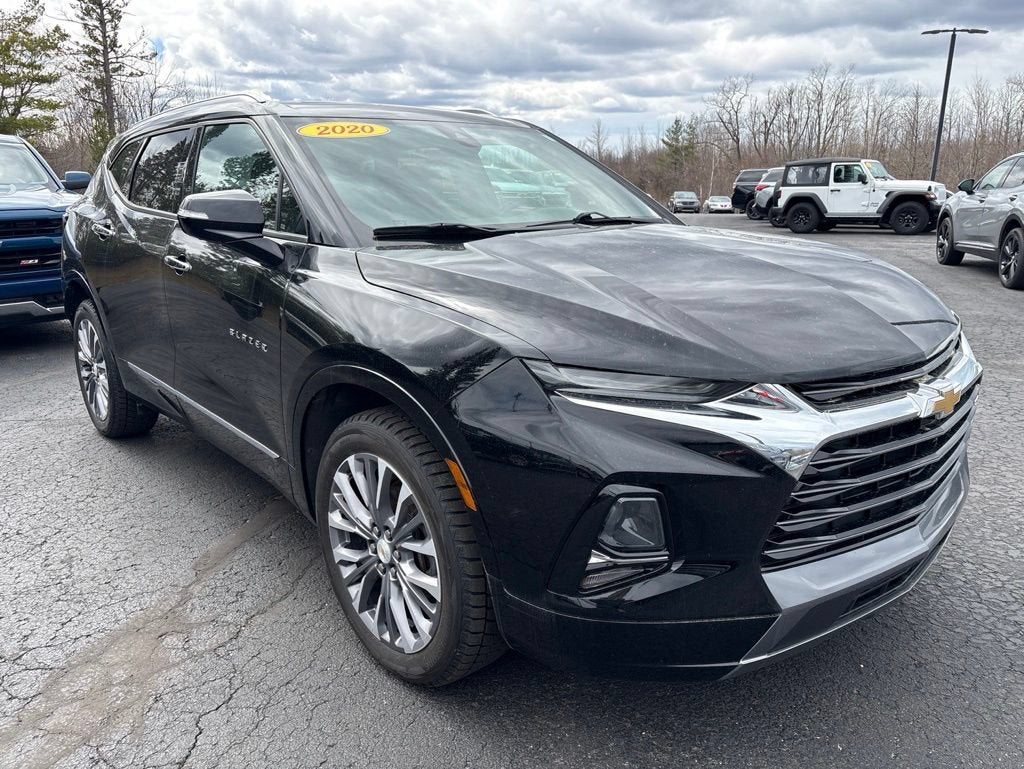 2020 Chevrolet Blazer Premier in Black — front three-quarter view